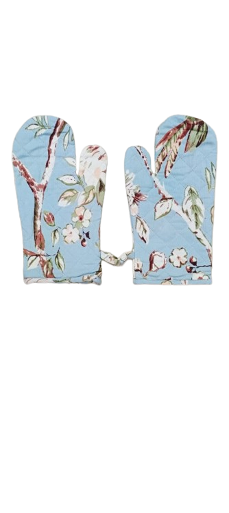Cotton Unisex 1 Apron with 2 Microwave Gloves, 1 Roti Cover & 1 Microwave Pot Holder Trivets