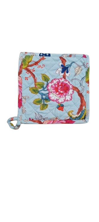 Cotton Unisex 1 Apron with 2 Microwave Gloves, 1 Roti Cover & 1 Microwave Pot Holder Trivets