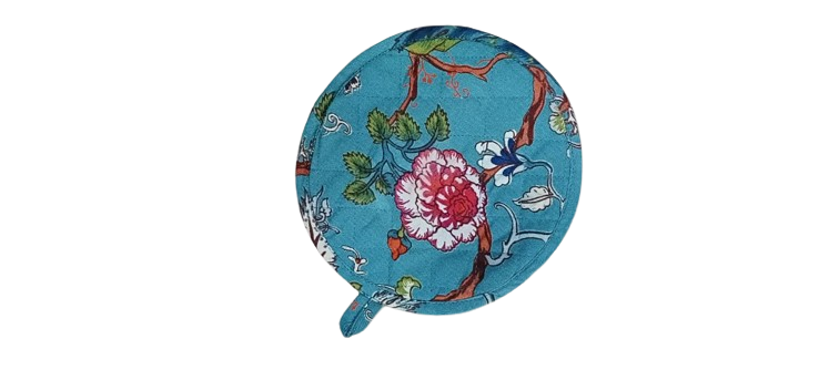 Cotton Unisex 1 Apron with 2 Microwave Gloves, 1 Roti Cover & 1 Microwave Pot Holder Trivets