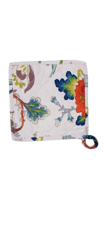 Cotton Unisex 1 Apron with 2 Microwave Gloves, 1 Roti Cover & 1 Microwave Pot Holder Trivets