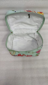 Handcrafted Quilted Makeup Organizer Bag | Cosmetic & Travel Vanity Case - 9x6.5x6.2 inches