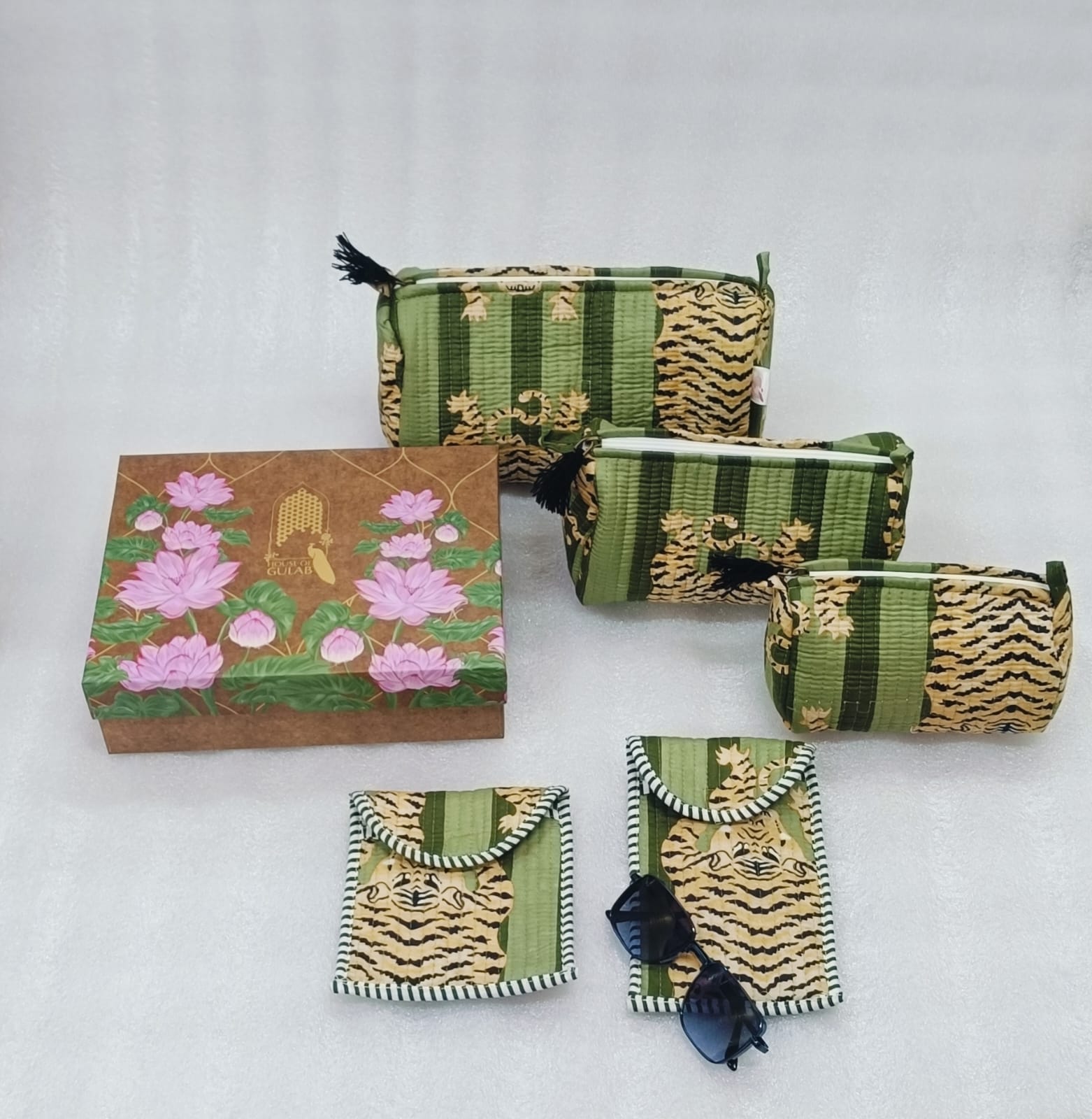 Set of 5 Utility Pouches (3 Makeup Pouches, 1 Sunglass Pouch, 1 Sanitary Napkin Pouch)