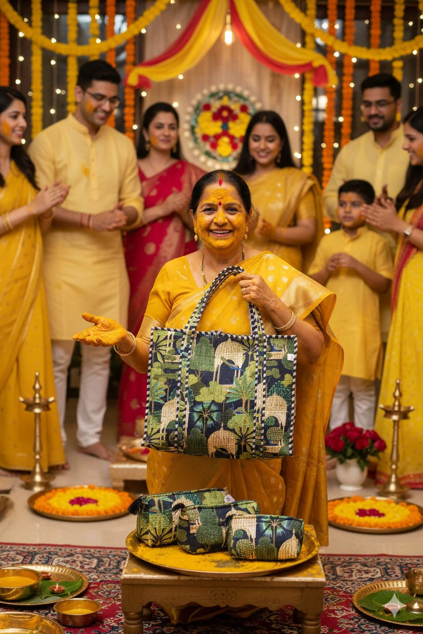 Cotton Tote Bag with Zip & Pouch Combo