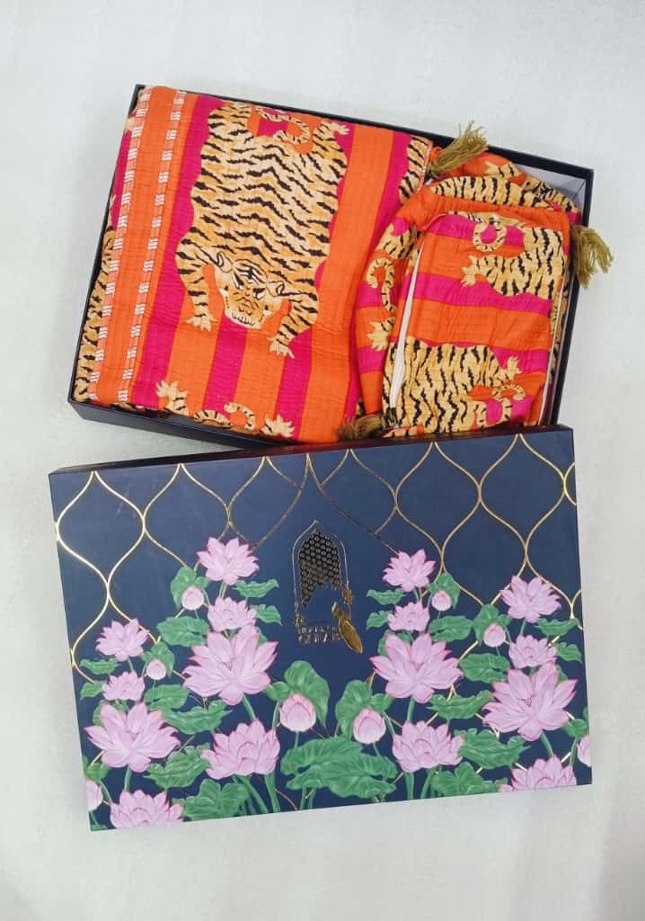 Diwali Gift Box – Stylish Tote Bag with 3 Coordinated Utility Pouches