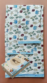 Gift Set - Handblock Printed Towels - 1 Bath + 2 Hand Towels