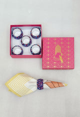 Handcrafted Fancy Beaded Napkin Ring Set of 6 – Perfect for Dining & Parties
