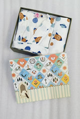 Kids Bathrobe and Bath-towel Gift Set with Box | 4-13 years
