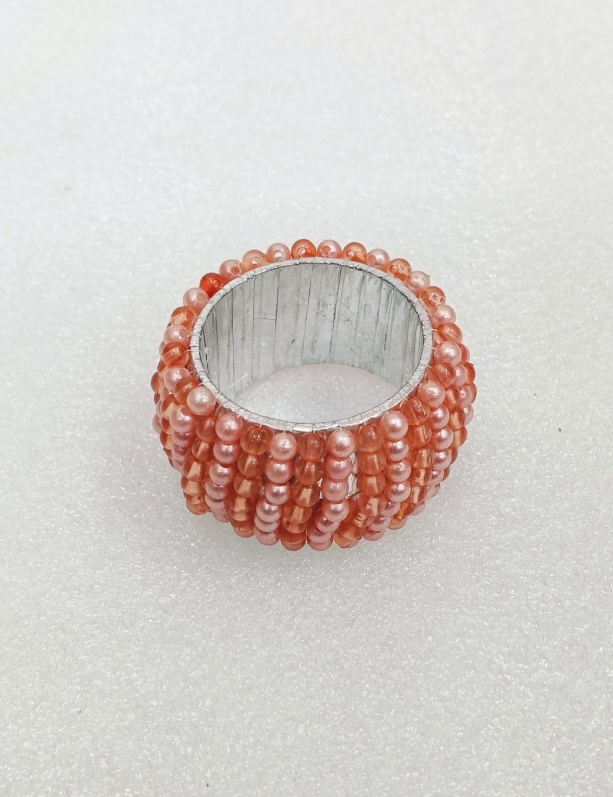 Handcrafted Fancy Beaded Napkin Ring Set of 6 – Perfect for Dining & Parties