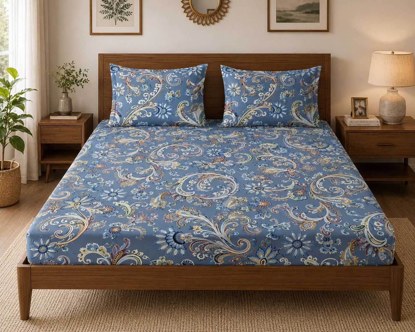 Bedsheet Value Gift Box | 1 Double Bedsheet & 2 Pillow Covers