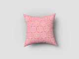 Handmade cotton applique work cushion cover - 16 X16 Inches