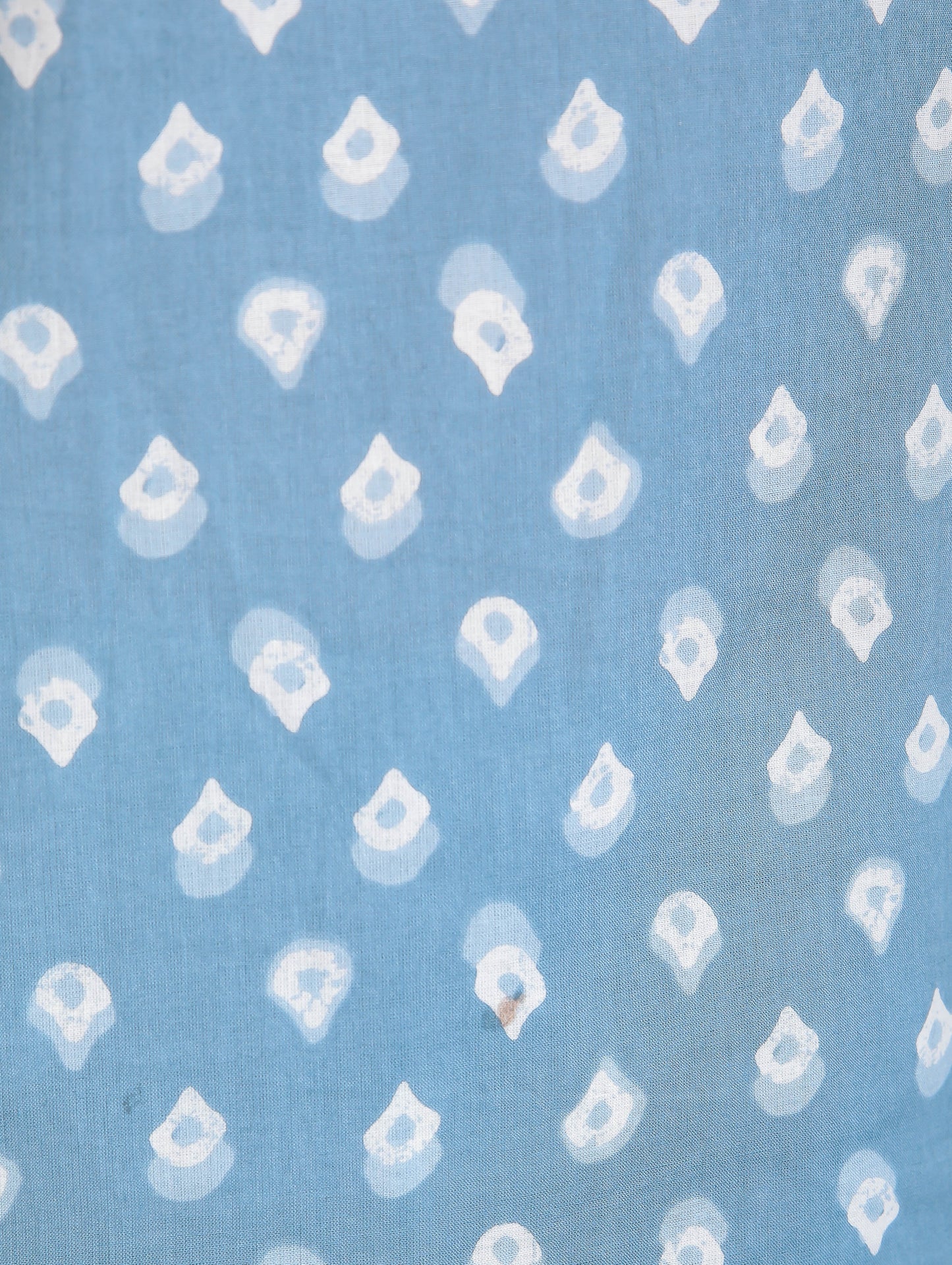 White motifs on Blue Cotton Lounge Set for Women