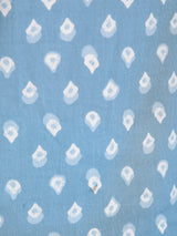 White motifs on Blue Cotton Lounge Set for Women