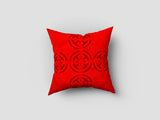 Handmade cotton applique work cushion cover - 16 X16 Inches