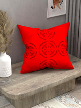 Handmade cotton applique work cushion cover - 16 X16 Inches