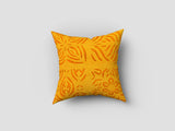 Handmade cotton applique work cushion cover - 16 X16 Inches