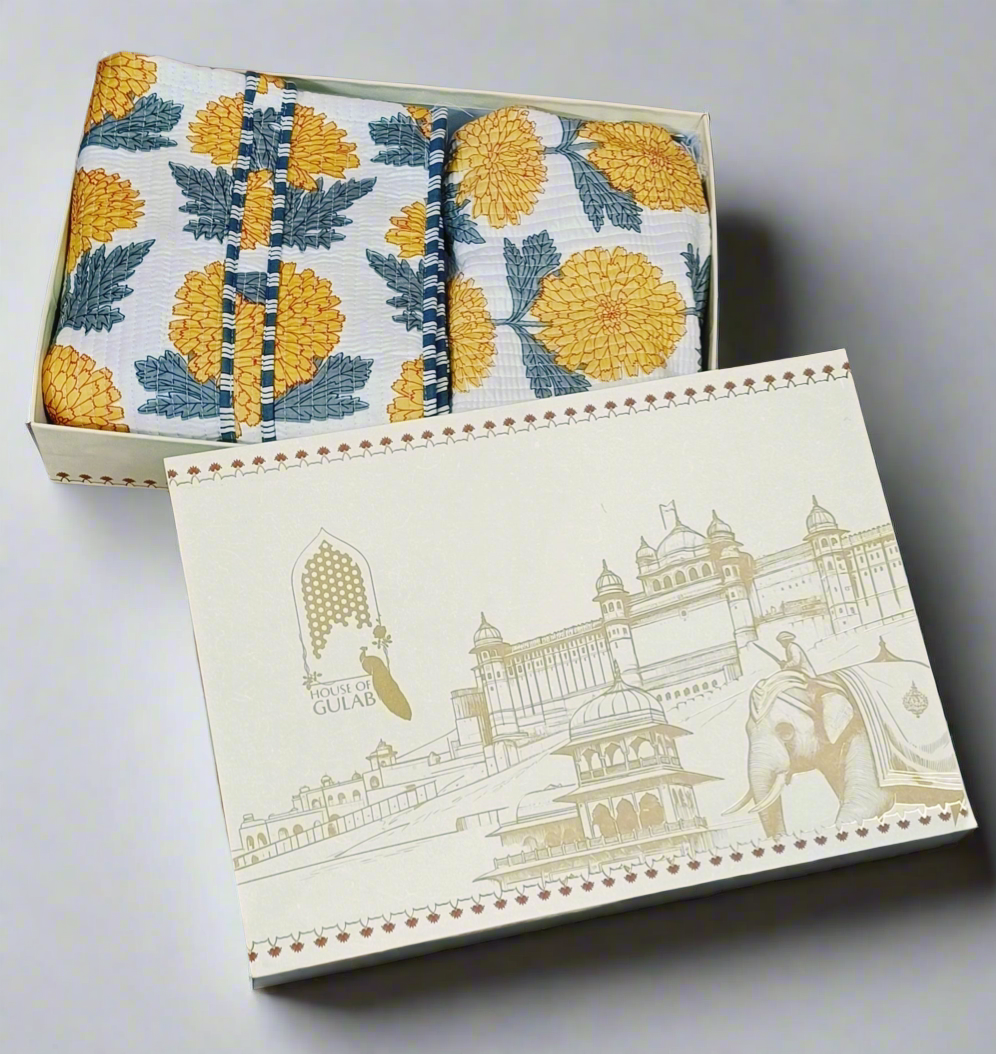 Diwali Gift Box – Stylish Tote Bag with 3 Coordinated Utility Pouches