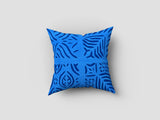 Handmade cotton applique work cushion cover - 16 X16 Inches