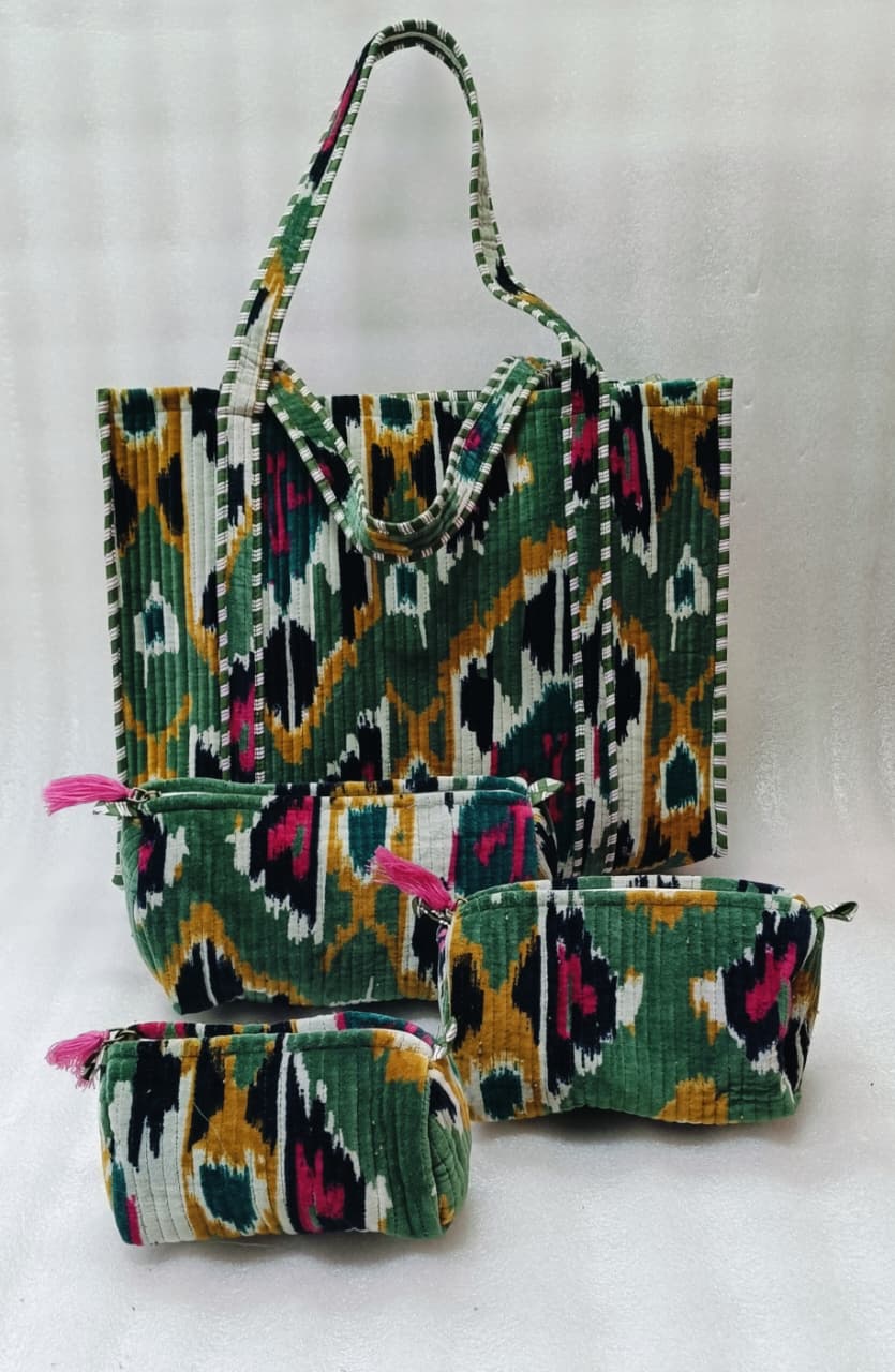 Tote Bag with set of 3 Pouches
