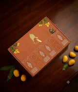 Diwali Gift Box Tote Bag with 3 Coordinated Utility Pouches with Gift Box with Set of 2 Metal Diyas