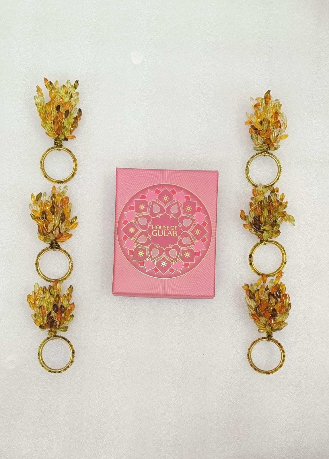 Handcrafted Fancy Beaded Napkin Ring Set of 6 – Perfect for Dining & Parties