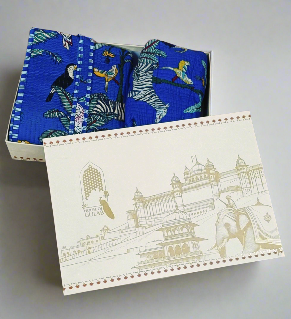 Diwali Gift Box – Stylish Tote Bag with 3 Coordinated Utility Pouches