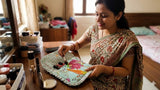 Handcrafted Quilted Wallet Clutch for Women - Passport, Card & Cash Holder
