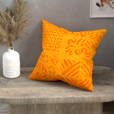 Handmade cotton applique work cushion cover - 16 X16 Inches
