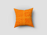 Handmade cotton applique work cushion cover - 16 X16 Inches