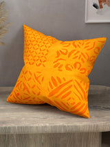 Handmade cotton applique work cushion cover - 16 X16 Inches