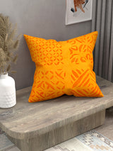 Handmade cotton applique work cushion cover - 16 X16 Inches