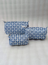 Set of 3 cosmetic bag/pouches with waterproof lining