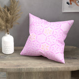 Handmade cotton applique work cushion cover - 16 X16 Inches