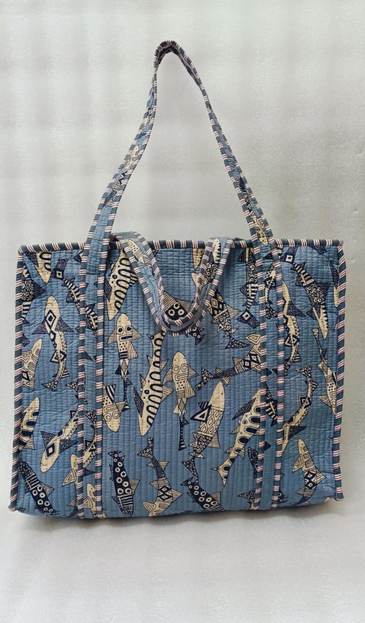 Cotton Tote Bag with Zip & Pouch Combo