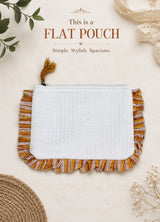 DIY Block Printing Kit – Handmade Diary, White Pouch, 2 Wooden Blocks & Paint Set
