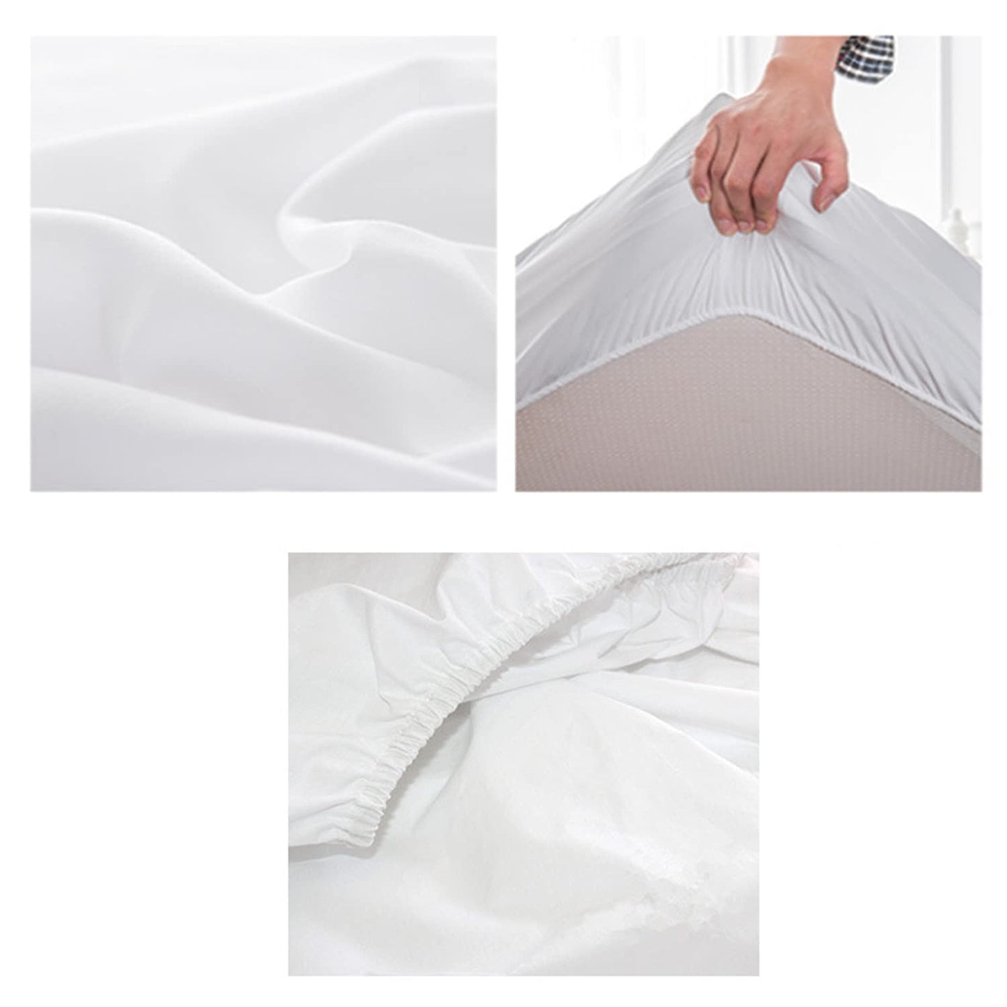 900 TC Fitted Bedsheet - White