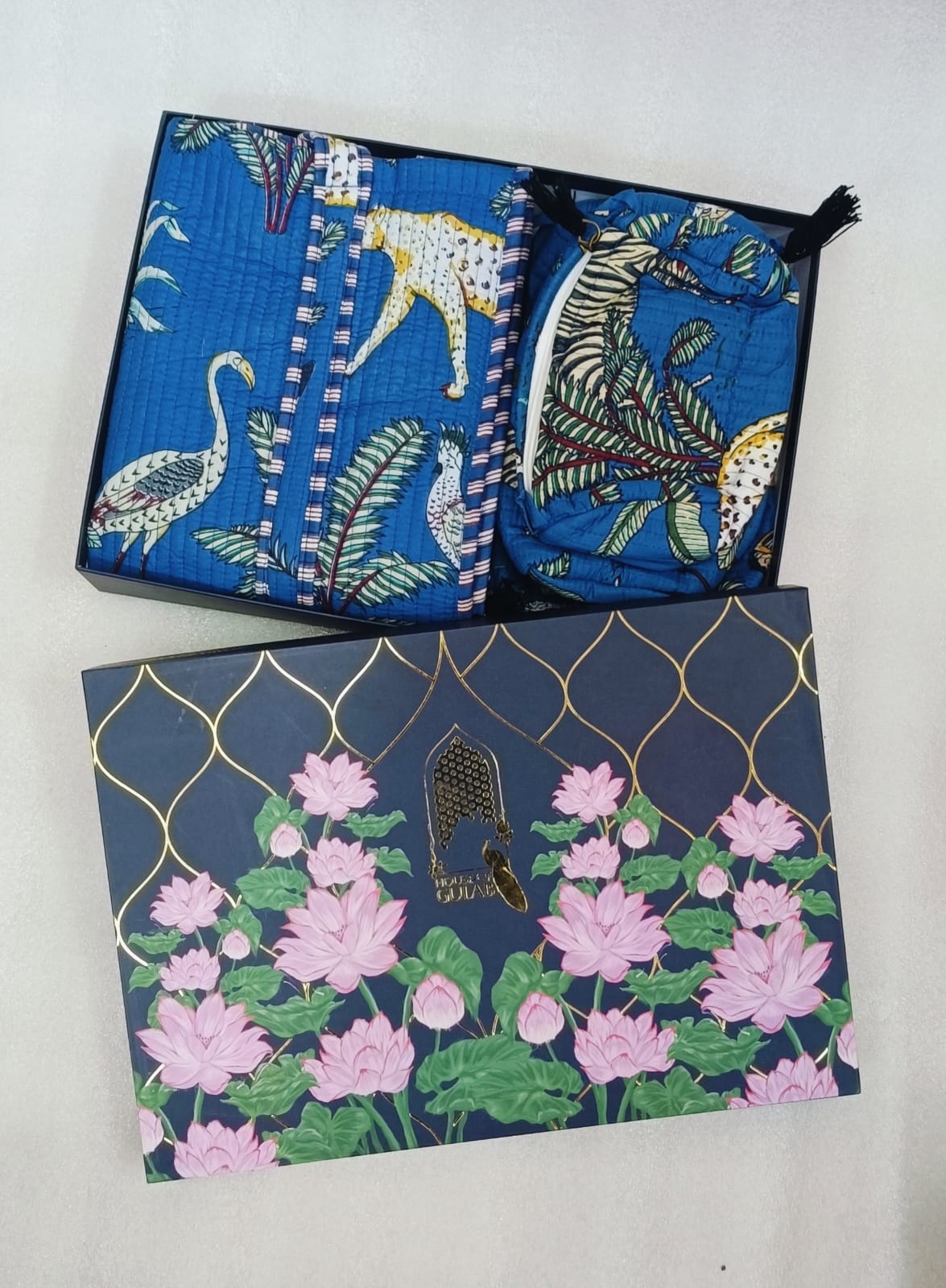 Diwali Gift Box – Stylish Tote Bag with 3 Coordinated Utility Pouches