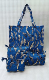 Tote Bag with set of 3 Pouches