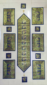 Gift Box with Banarasi Zari Table Runner, Set Of 6 Mats, 6 coaster
