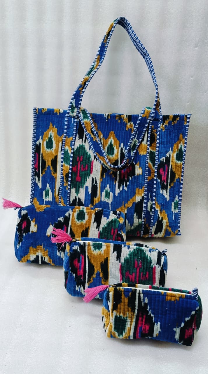 Tote Bag with set of 3 Pouches