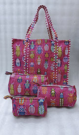 Tote Bag with set of 3 Pouches