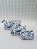 Set of 3 cosmetic bag/pouches with waterproof lining