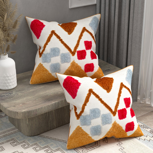 Set of 2 Cotton Cushion Covers - 20X20 Inches