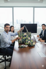 Cotton Tote Bag with Zip & Pouch Combo