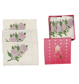 Gift Box with 6 hand block printed cotton table napkins