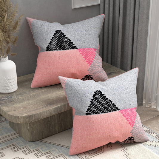 Set of 2 Cotton Cushion Covers - 16 Inches