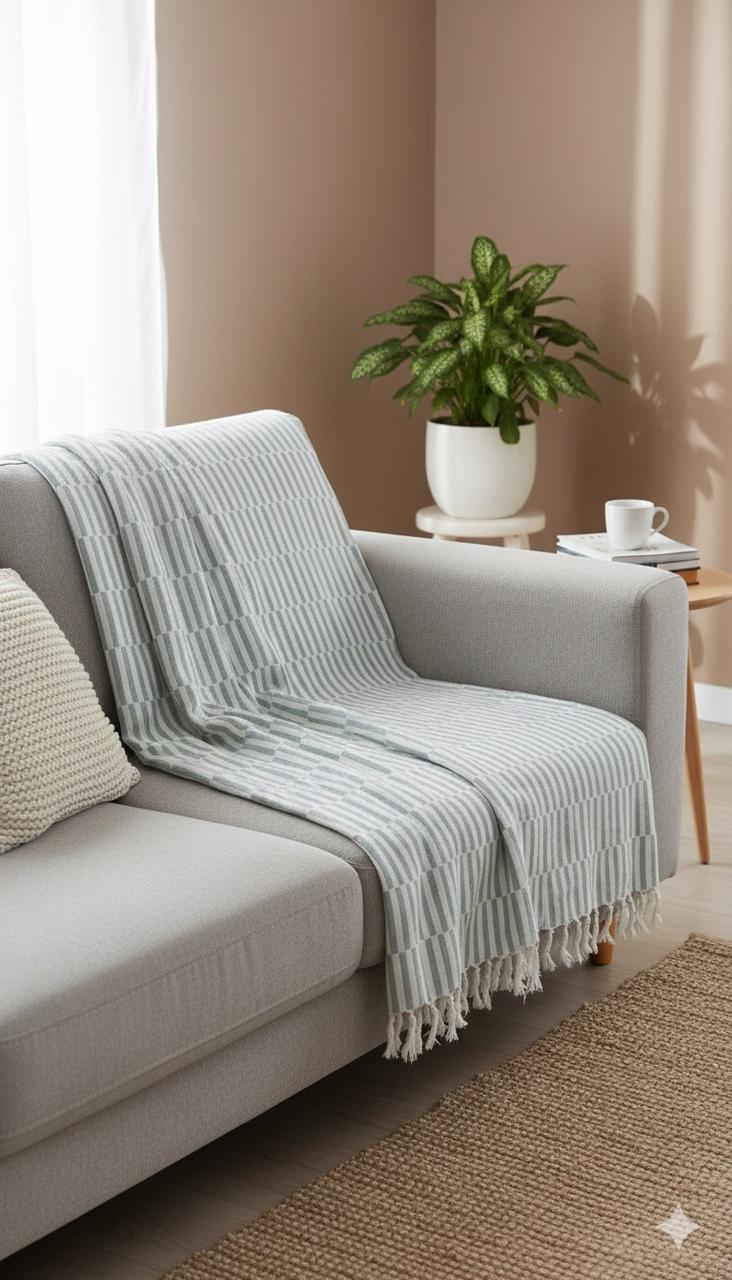 Bohemian Cotton Throw - 55X70 Inches