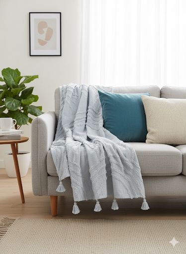 Bohemian Cotton Throw - 55X70 Inches
