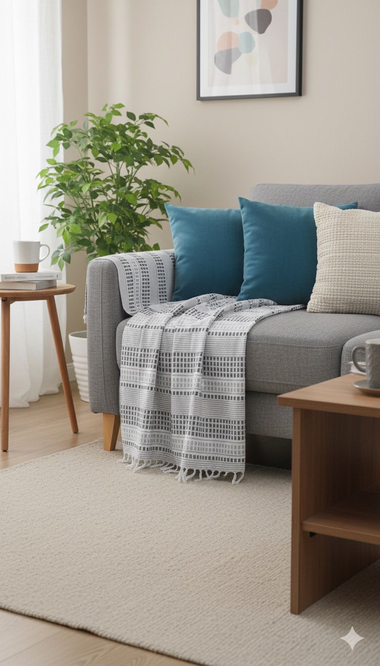 Bohemian Cotton Throw - 55X70 Inches