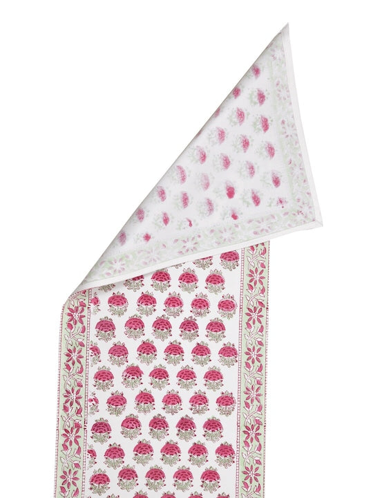 Handblock printed Table runner - 12X70 inch