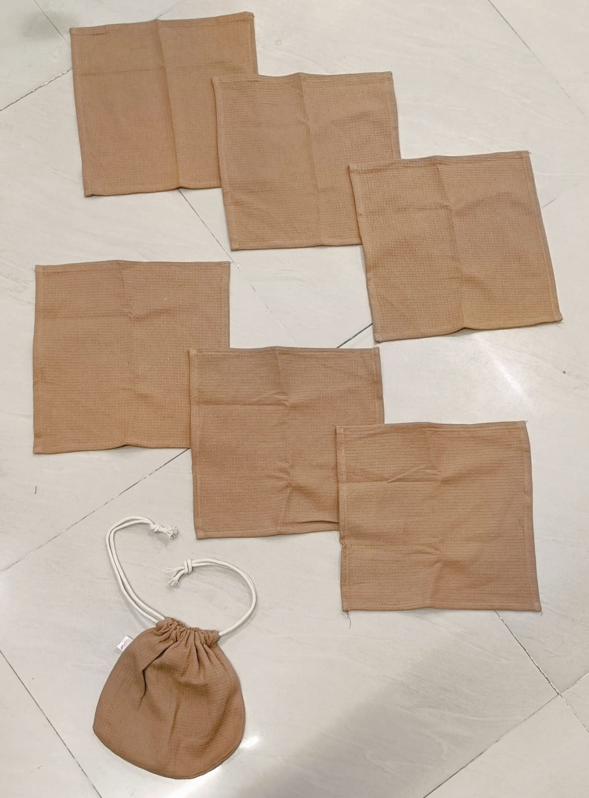 Napkin Set of 6 with Potli Bag